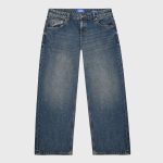 Vintage-Wash Baggy-Fit Jeans