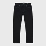 Defined Plain-Pocket Slim-Fit Jeans – Black